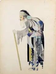 Golem Mendiant by Boris Aronson, Aquarelle, sold Jun 2023