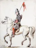 Cavalier normand by Carl Vernet, 1811, Aquarelle, sold Jun 2023