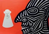 Composition aux masques by Alexandre Calder, 1966, Encre et gouache signée et datée, sold Jun 2023