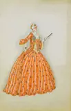 Femme à l'éventail by René Gontran Ranson, Gouache, sold Jun 2023