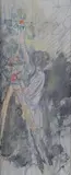 Femme récoltant des fleurs by Pierre Laprade, Gouache aquarellée sur traits de crayon, sold Jun 2023