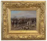 Charge d’un régiment de dragons by Henri Louis Dupray, Panneau, sold May 2023