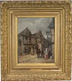 Soldat devant une auberge by Emile Benassit, Panneau, sold May 2023