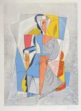 Femme cubiste by André Lhote, Lithographie en couleurs sur vélin signée en bas à droite, sold Apr 2023