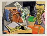 Nature morte by André Lhote, Lithographie en couleurs sur vélin signée en bas à droite, sold Apr 2023