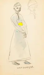 Oriental by Van Dongen Kees, Crayon, rehauts d’aquarelle sur papier signé au milieu, sold Oct 2016
