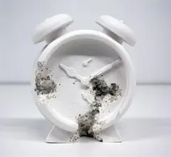 Relic 3 ( Clock) by Daniel Arsham, 2015, Plâtre et verre pillé numéroté, sold Oct 2016