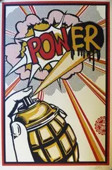 Pow by Shepard Fairey, 2015, Sérigraphie sur papier signé et daté en bas à droite Sillscreen printed in colors, sold May 2016