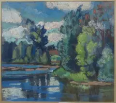 Buegeat by Charles Bichet, 1923, Pastel sur papier signé au dos, sold Mar 2016