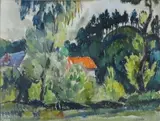 Bugeat by Charles Bichet, 1923, Pastel monogrammé en bas à gauche, sold Mar 2016