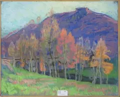 Pont de Saint Paul by Charles Bichet, 1920, Pastel sur papier monogrammé en bas à gauche, sold Mar 2016