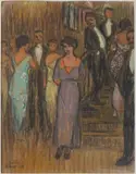 Charlotte à la soirée des Paulet by Léon Jouhaud, 1914, Pastel sur papier monogrammé et daté, sold Mar 2016
