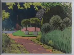 Parc by Léon Jouhaud, Aquarelle sur ppier monogrammé en bas à gauche, sold Mar 2016
