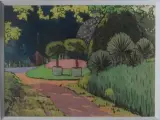 Parc by Léon Jouhaud, Aquarelle sur ppier monogrammé en bas à gauche, sold Mar 2016