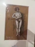 Nu féminin débout by Léon Jouhaud, 1923, Pastel monogrammé et daté, sold Mar 2016