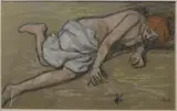 Femme à la fourmi by Léon Jouhaud, Pastel sur papier monogrammé en bas à droite, sold Mar 2016