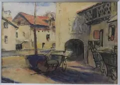 La vallée de la Creuse by Léon Jouhaud, Pastel sur papier signé et daté en bas à droite, sold Mar 2016