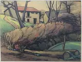 Paysage by Léon Jouhaud, Aquarelle sur papier portant le cachet du monogramme de l'artiste en bas à gauche, sold Mar 2016