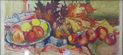 Nature mortes aux fruits by Jeanne Klein, Aquarelle sur papier signé en bas à droite, sold Mar 2016