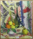 Nature morte aux pommes by Jeanne Klein, Aquarelle sur papier signé en bas à droite, sold Mar 2016