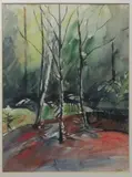 Sous-bois by Jeanne Klein, Aquarelle sur papier signé en bas à droite, sold Mar 2016