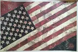 Drapeau Américain by Shepard Fairey, Sérigraphie en couleurs sur papier signé en bas à droite Silkscreen printed in colours, sold Dec 2015