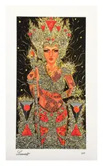Golden Empresse by Lisa Mam, 2015, Tirage giclee sur papier, sold Dec 2015