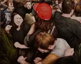 Small Rectangle 70 Commercial Street by Dan Witz, 2012, Huile et report photographique sur toile, sold Dec 2015