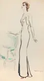 Élégante au soulier rouge by Kees van Dongen, Aquarelle, sold Oct 2021