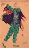 Étude de costume by Nathalie Gontcharova, Aquarelle sur papier calque, sold Oct 2021