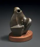 Personnage by Allan Houzous Houser, Epreuve en bronze patiné, sold Oct 2021