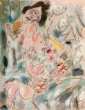 Modèle by Gen Paul, Aquarelle, sold Oct 2021