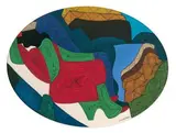Circé by Serge Courte, Gouache et encre ovale, sold Oct 2021
