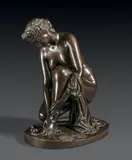 La toilette d'Atalante by James Pradier, Bronze à patine brune Épreuve posthume vers, sold Oct 2021