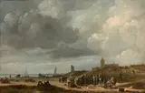 Paysans au bord de mer by Willem Gillisz Kool, Panneau de chêne, une planche, non parqueté, sold Jun 2021