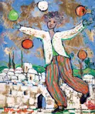 Le retour à Jérusalem by Alain Raya Sorkine, Toile signée en bas, à droite contresignée et titrée au verso, sold May 2021