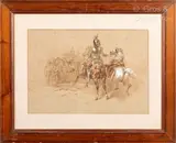 Cuirassées by François Hippolyte Lalaisse, Encre et aquarelle signée en bas à droite, sold Apr 2024