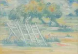 [FRANCE] Les Herses by Charles Angrand, Pastel sur papier, sold Apr 2024