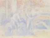 [FRANCE] Les travaux des champs by Charles Angrand, Pastel sur papier, sold Apr 2024