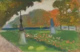 [FRANCE] Statue dans le jardin du Luxembourg by Albert Marquet, Pastel sur papier, sold Apr 2024