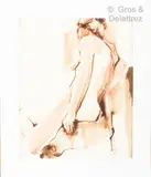 Femme nue de trois-quarts by Jacqueline Oblin, Aquarelle sur papier, sold Apr 2024