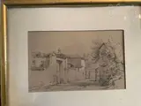 Ruelle à Solférino by Gaspard Gobaut, 1891, Crayon signé, sold Mar 2024
