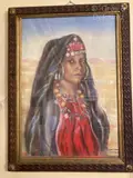 La jeune berbère by Catherine Dammeron, Pastel sur papier signé et titré en bas à droite, sold Mar 2024