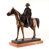 Napoléon Bonaparte à cheval by Louis-Marie Morise, Bronze sur base en marbre, sold Sep 2023