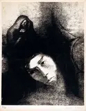 Antoine: Quel est le but de tout cela?" (Plaque XVI), tiré de La Tentation de Saint-Antoine by Odilon Redon, 1896, Lithographie, sold Sep 2023