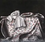 Still life with a cast by Fred Ross, Tempera et pastel, sold Jun 2023