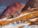 Anse St-Jean by Bruno Cote, Pastel, sold Jun 2023