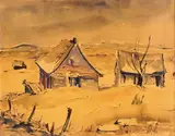 Maison de campagne by Roger Cantin, Aquarelle, sold Jun 2023