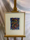 Bleu rouge jaune by Daniel Vassart, Aquarelle et pastel sur papier, sold May 2022