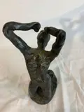 Le désespoir by Christiane Parodi, Épreuve en bronze à patine brune, sold May 2022